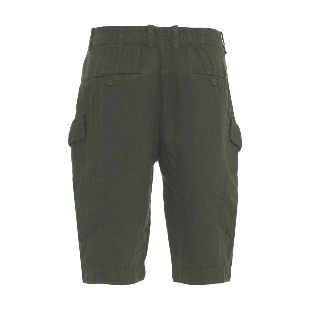 Transit Groene Cargo Shorts Linnen Stijlvolle Riem Green Heren