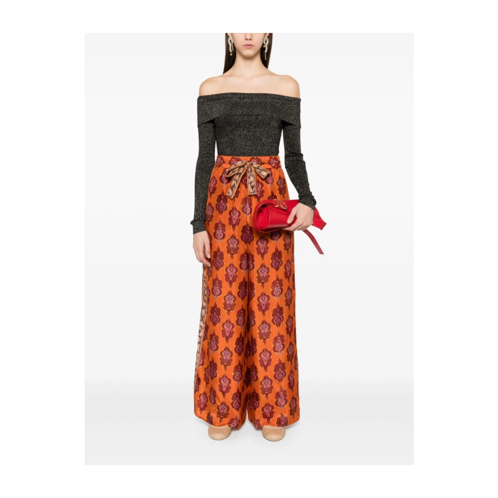 Zimmermann Relaxte Wijde Broek Orange Dames