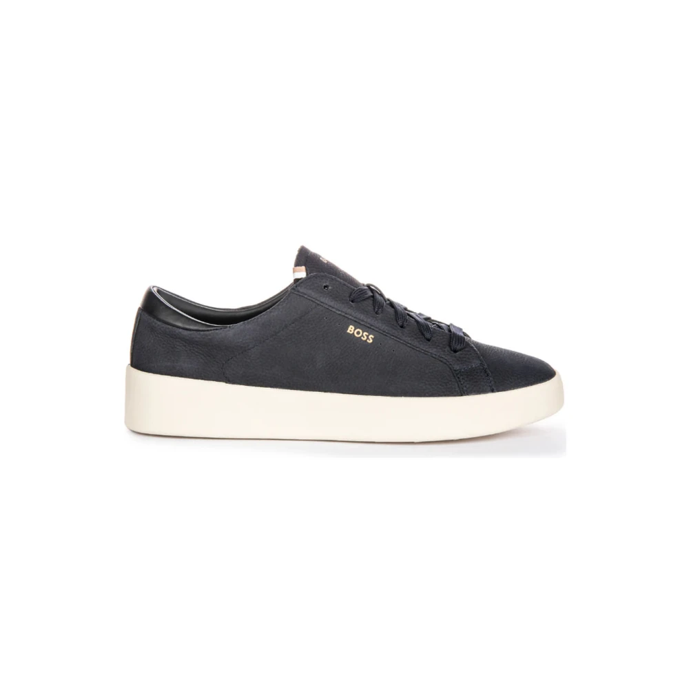 Hugo Tenn Leren Sneakers met Boxzool Heren Schoenen Blauw