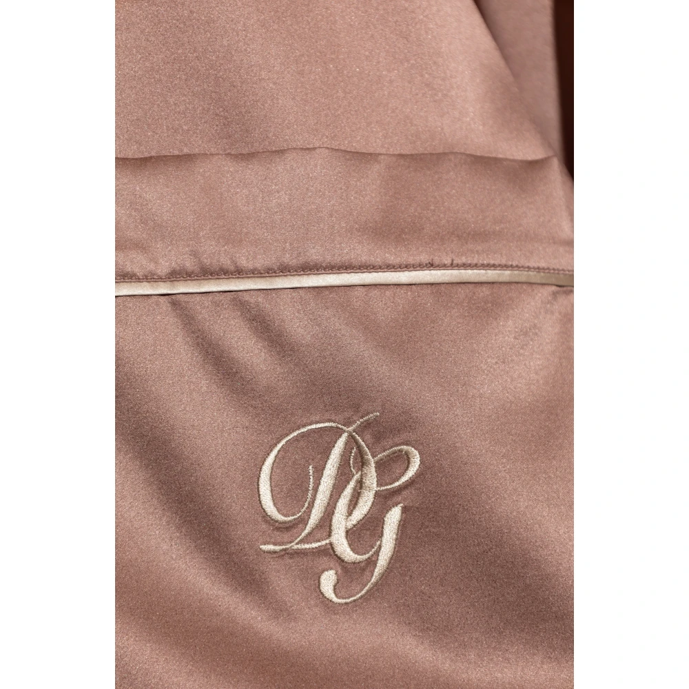 Dolce & Gabbana Zijden top van pyjama's Pink Dames