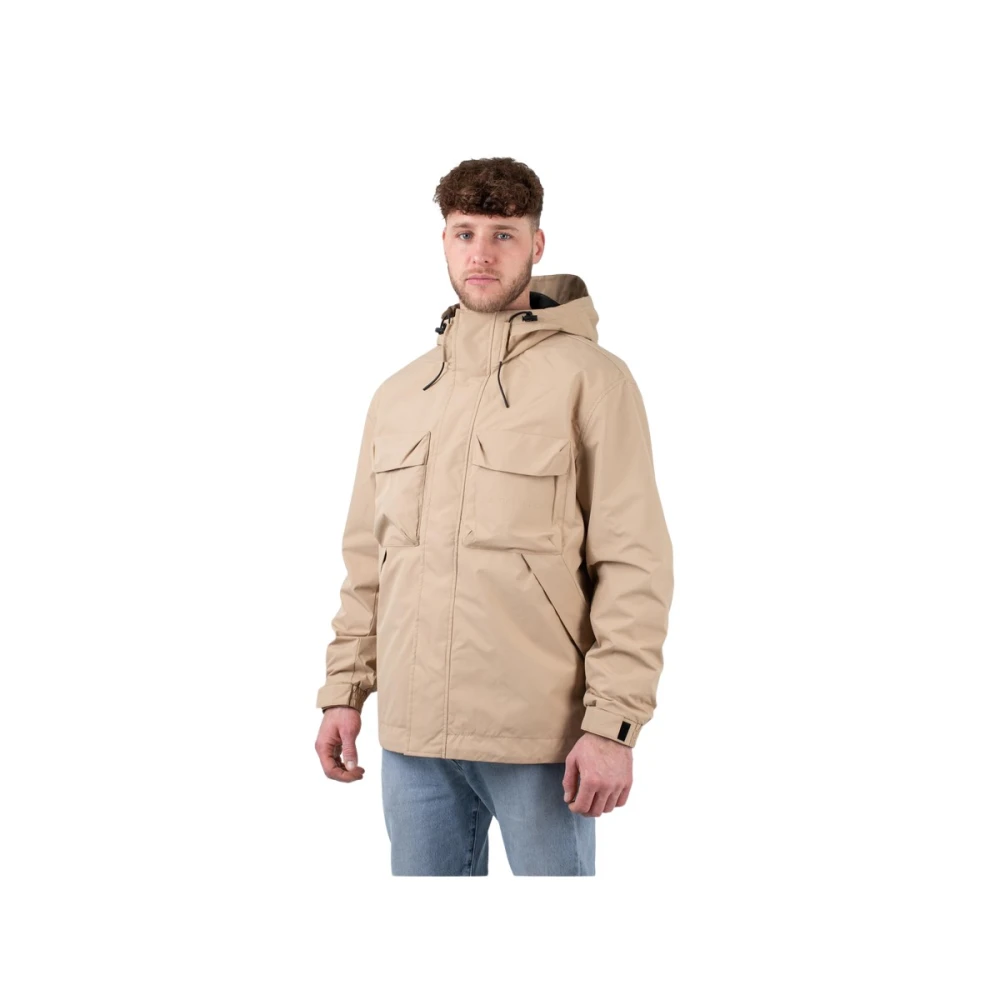 Calvin Klein Stijlvolle Jassen voor Mannen en Vrouwen Beige Heren
