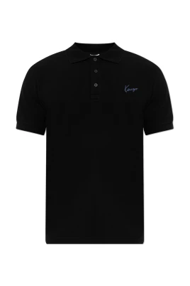 Signatur Slim Pikétröja med Broderi