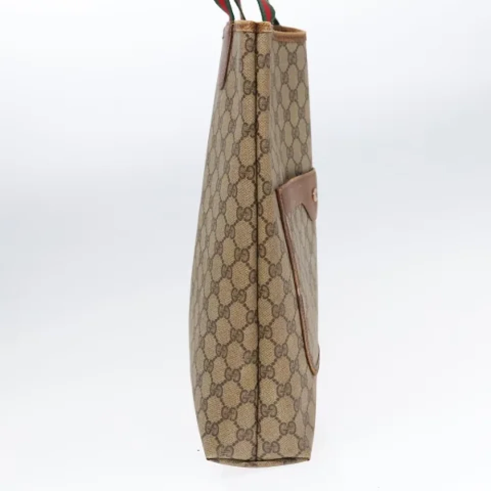 Gucci Vintage Pre-owned Leather totes Beige Dames
