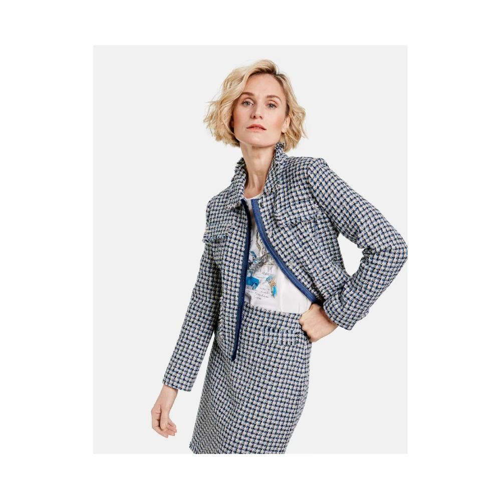 Gerry Weber Tijdloze Blauwe Jack Blouson Stijl Blue Dames