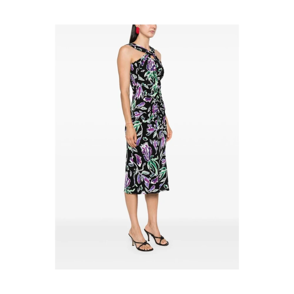 Diane Von Furstenberg Bloemenprint Halternek Jurk Multicolor Dames
