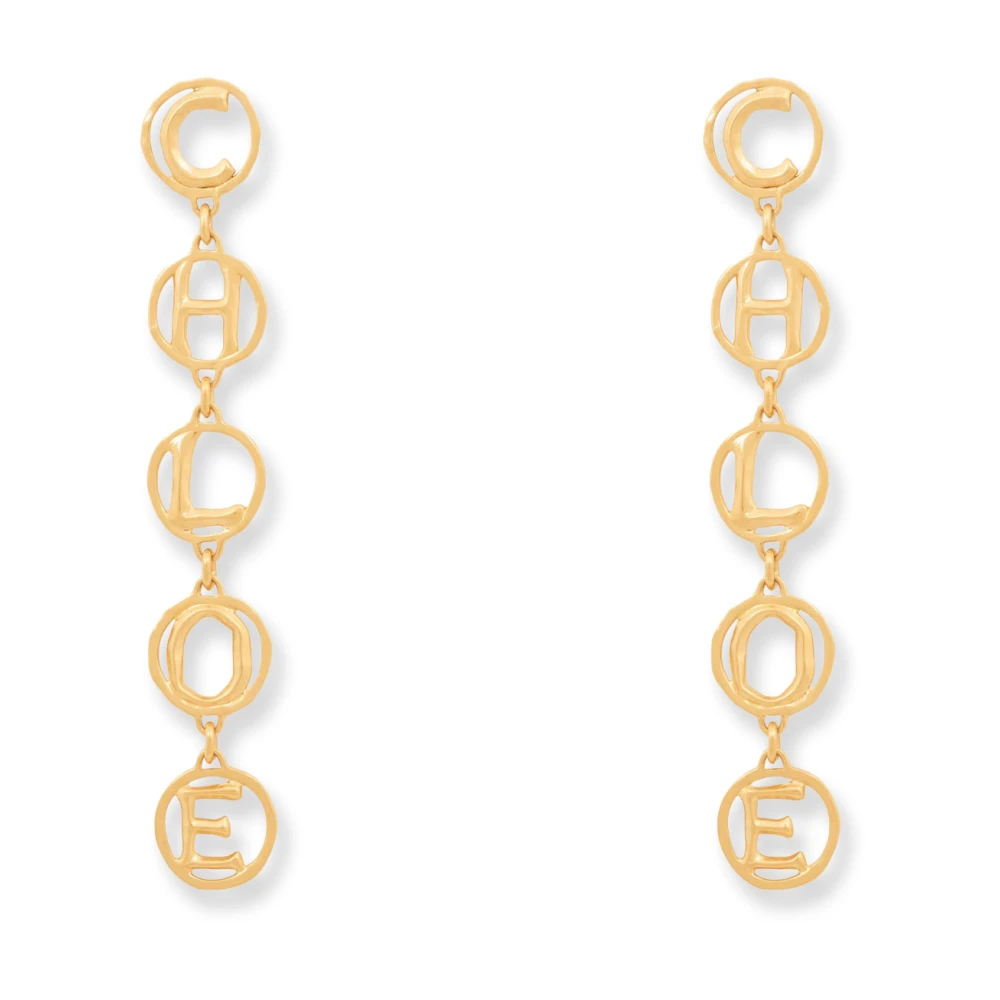 Chloé Donna Giallo - Script Earrings - Accessories - One Size - Immagine 4