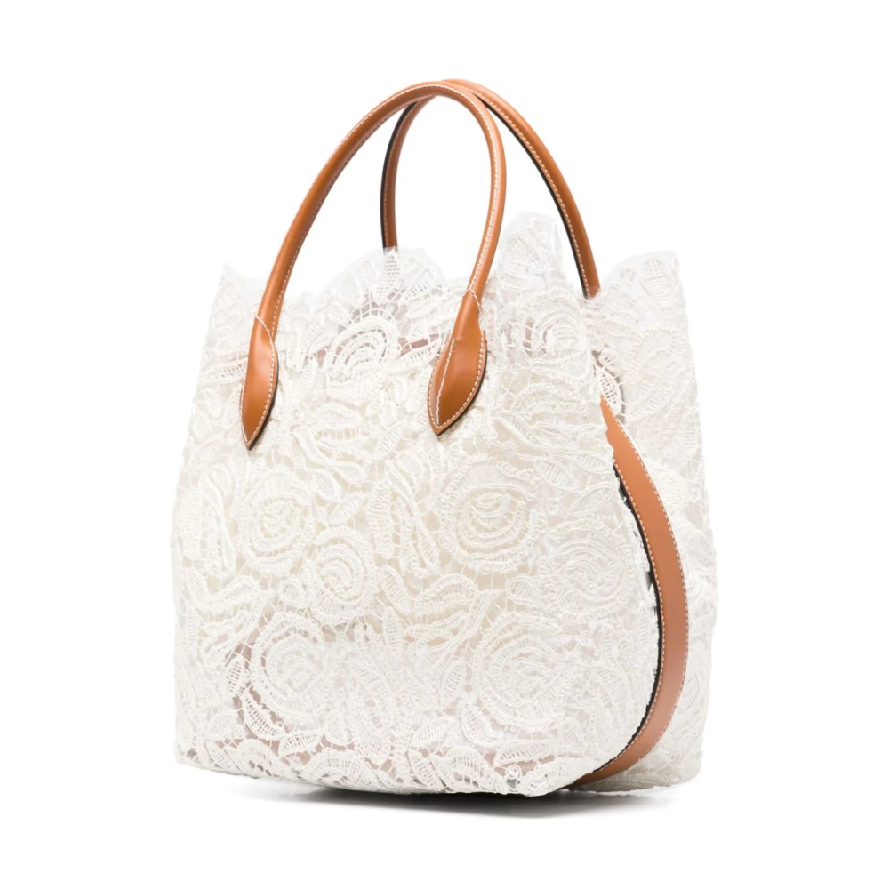 Ermanno Scervino Witte Shopper Tas Ss25 White Dames