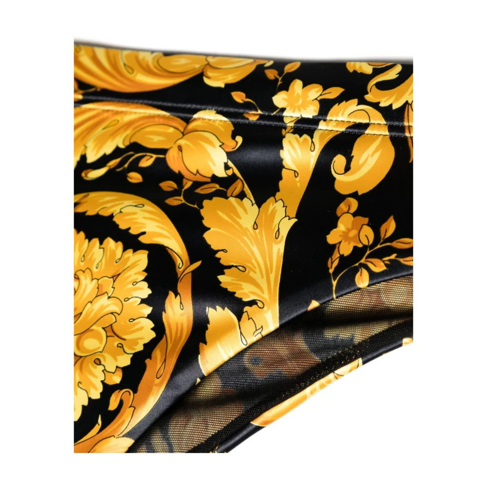 Versace Gouden Barocco Print Slip Multicolor Dames