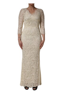 chinese dress ladies Dolce & Gabbana Lace Trim Maxi Dress main image 1