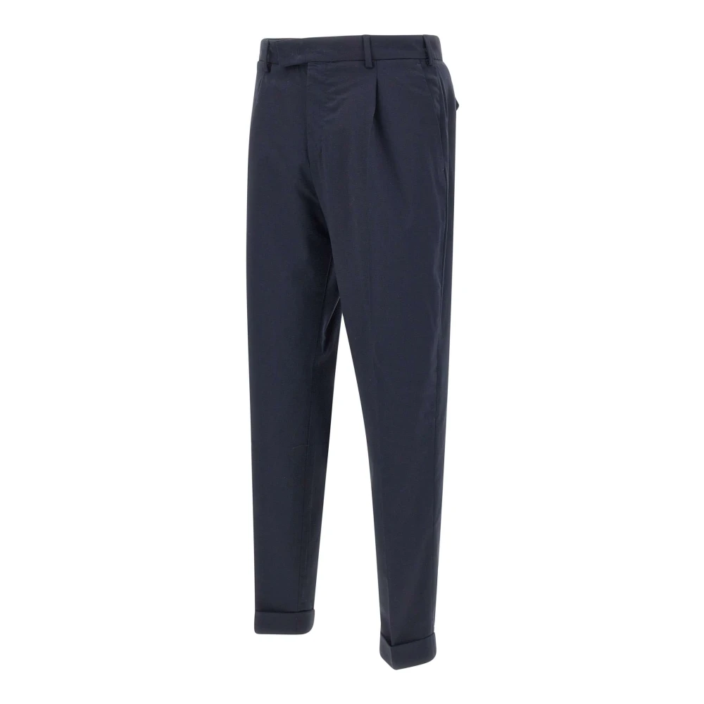PT Torino Blauwe Rebel Broek Stretch Wolmix Blue Heren