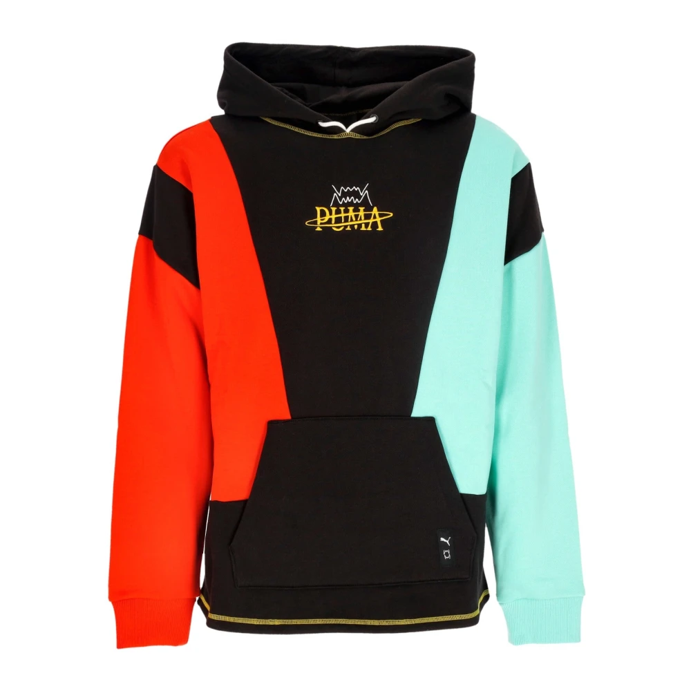 Puma Basketbalveld Print Hoodie Pullover Multicolor Heren