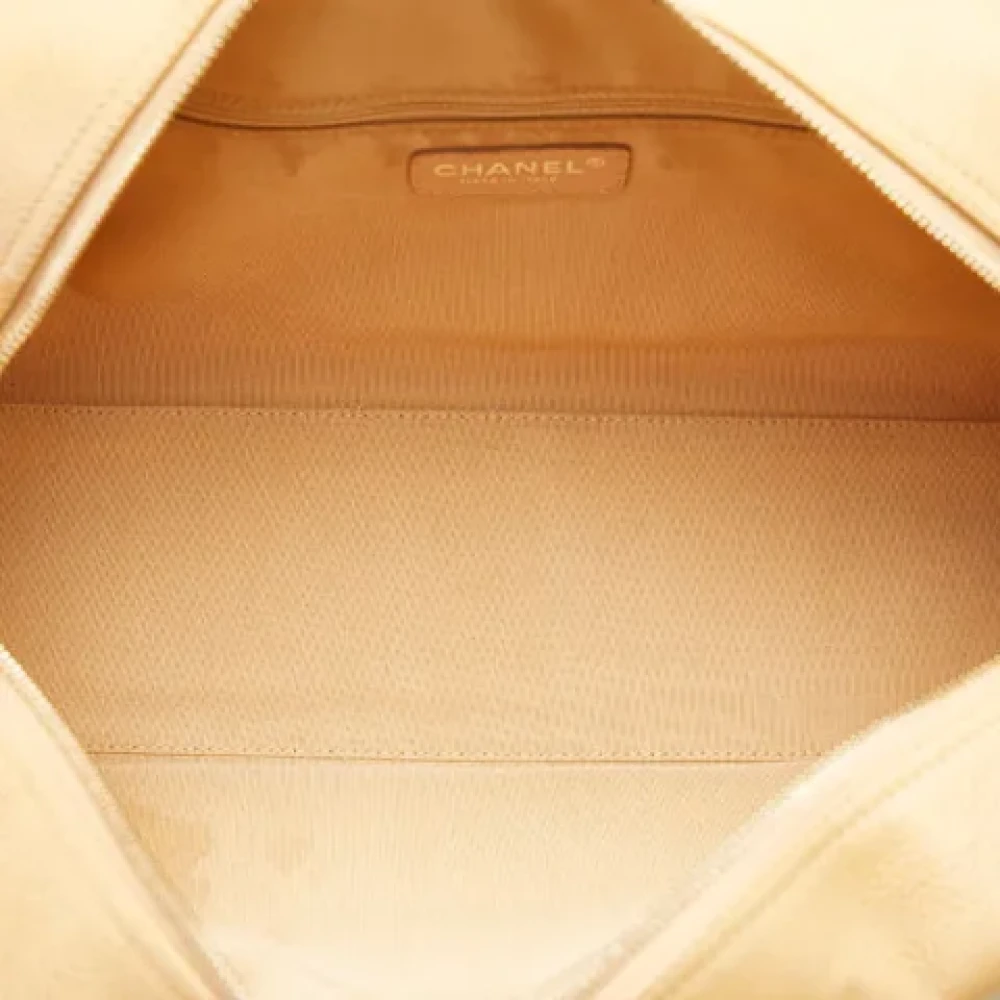 Chanel Vintage Pre-owned Leather chanel-bags Beige Dames