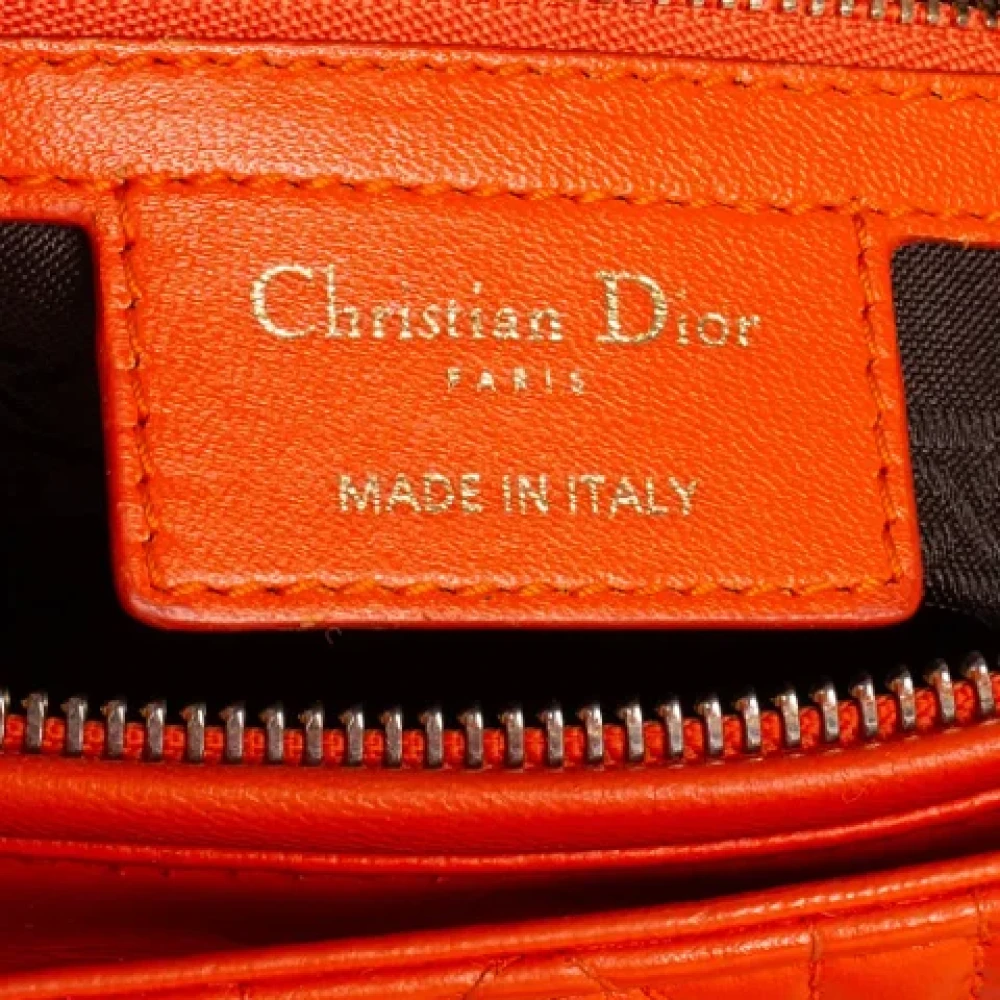 Dior Vintage Pre-owned Leather dior-bags Orange Dames