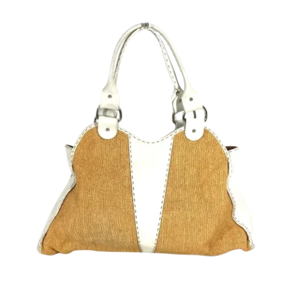 Fendi Vintage Pre-owned Fabric fendi-bags Beige Dames