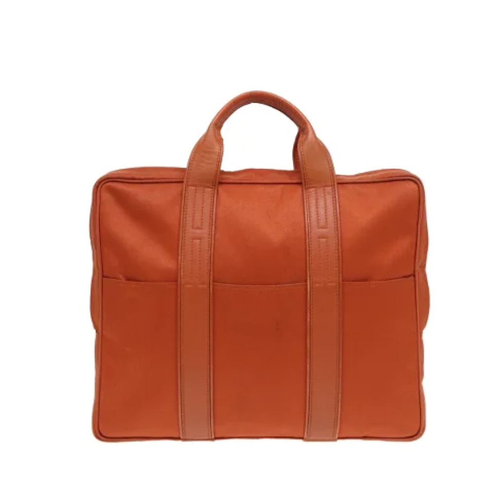 Hermès Vintage Pre-owned Canvas handbags Orange Dames