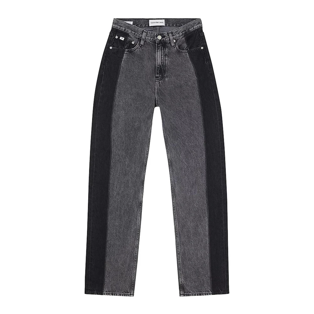 Calvin Klein Jeans Svarta Jeans med Dragkedja och Knappar för Kvinnor Black, Dam