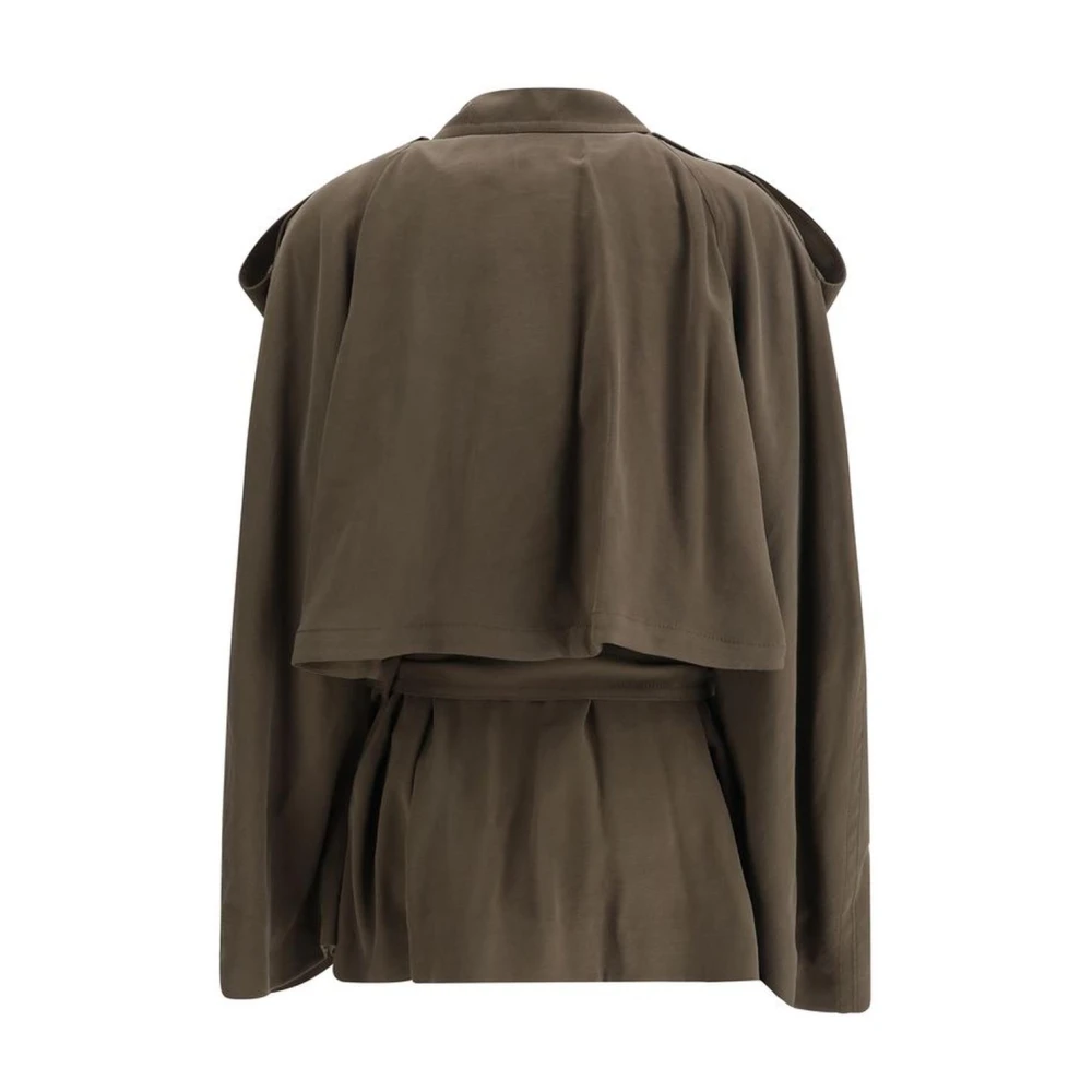 Andamane Korte trenchcoat met brede revers Gray Dames