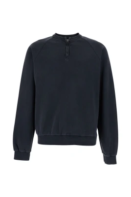 Garment Dyed Zip Sweatshirt