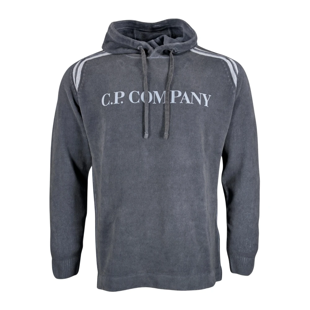 C.p. Company Men's Blue Hoodies, Xl, Knitwear Hooded