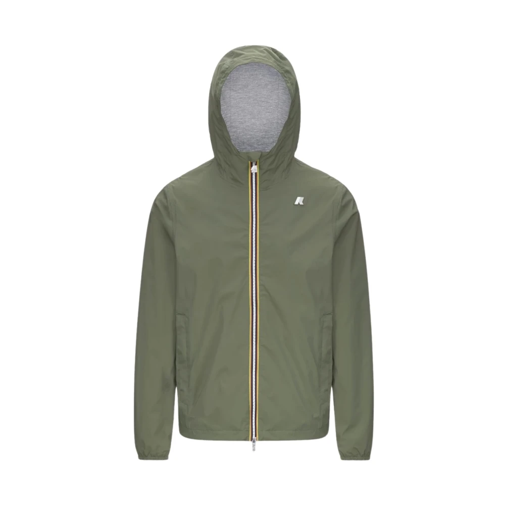 K-Way Men's Green Rain Jackets, 2XL, Jack Stretch Nylon Jersey