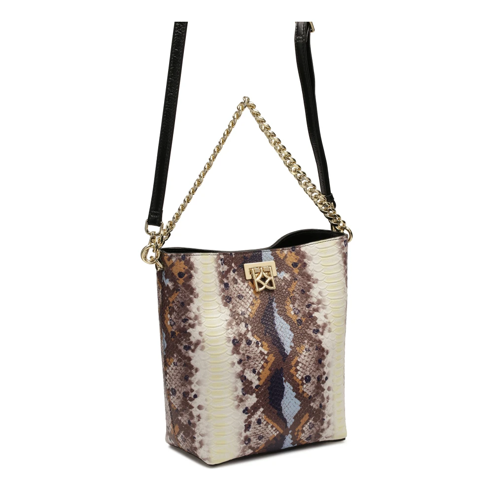 Kazar Multicolor patroon ketting handtas Brown Dames