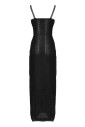 robe-noire-en-coton-nylon-avec-encolure-carree