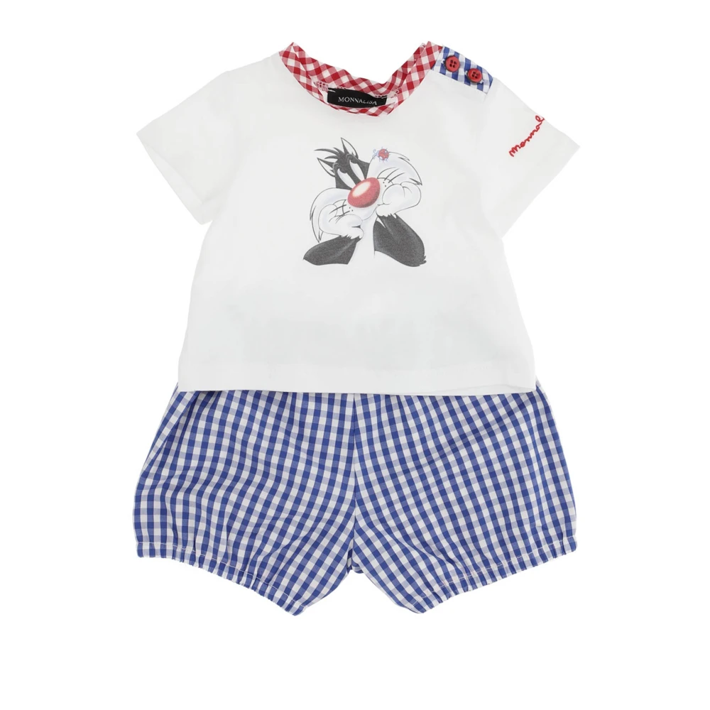 Monnalisa Boys Multicolor Kids Sets, 3 M, Vichy Cotton Set