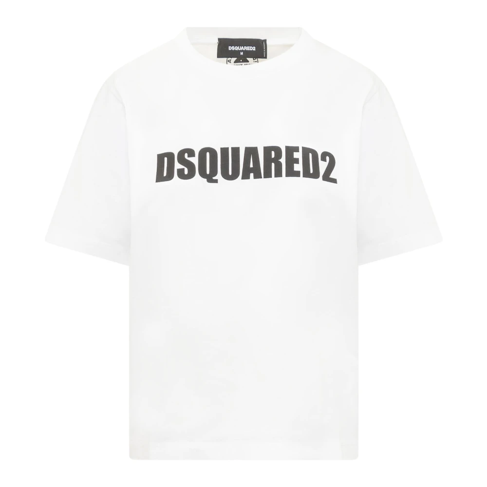 Dsquared2 Witte Logo T-shirt White Dames
