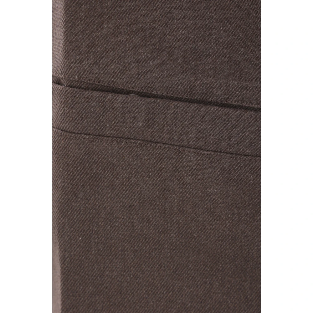 Rick Owens Wijde Pijp Bruine Katoenen Broek Brown Heren
