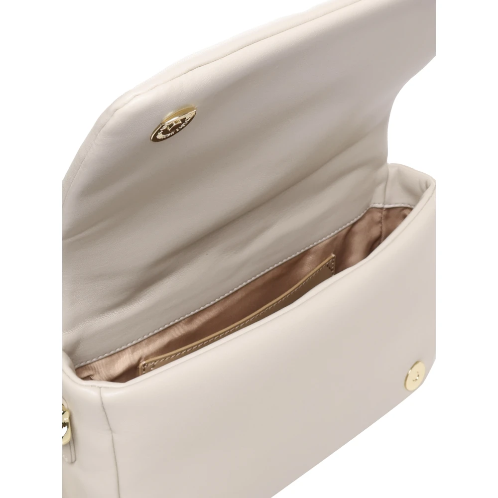 Love Moschino Witte Flap Tas met Gouden Details White Dames