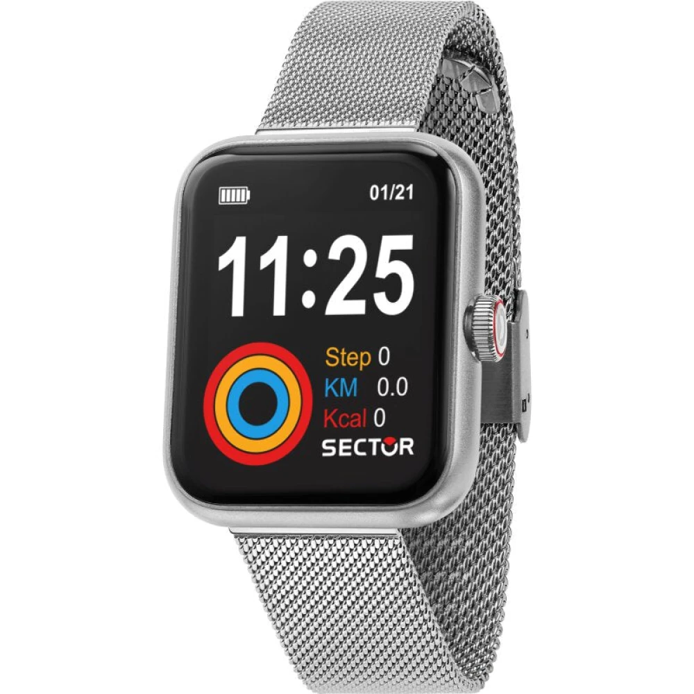 Sector No Limits Smart S-03 Digitalt Mesh Armbandsur Gray, Herr