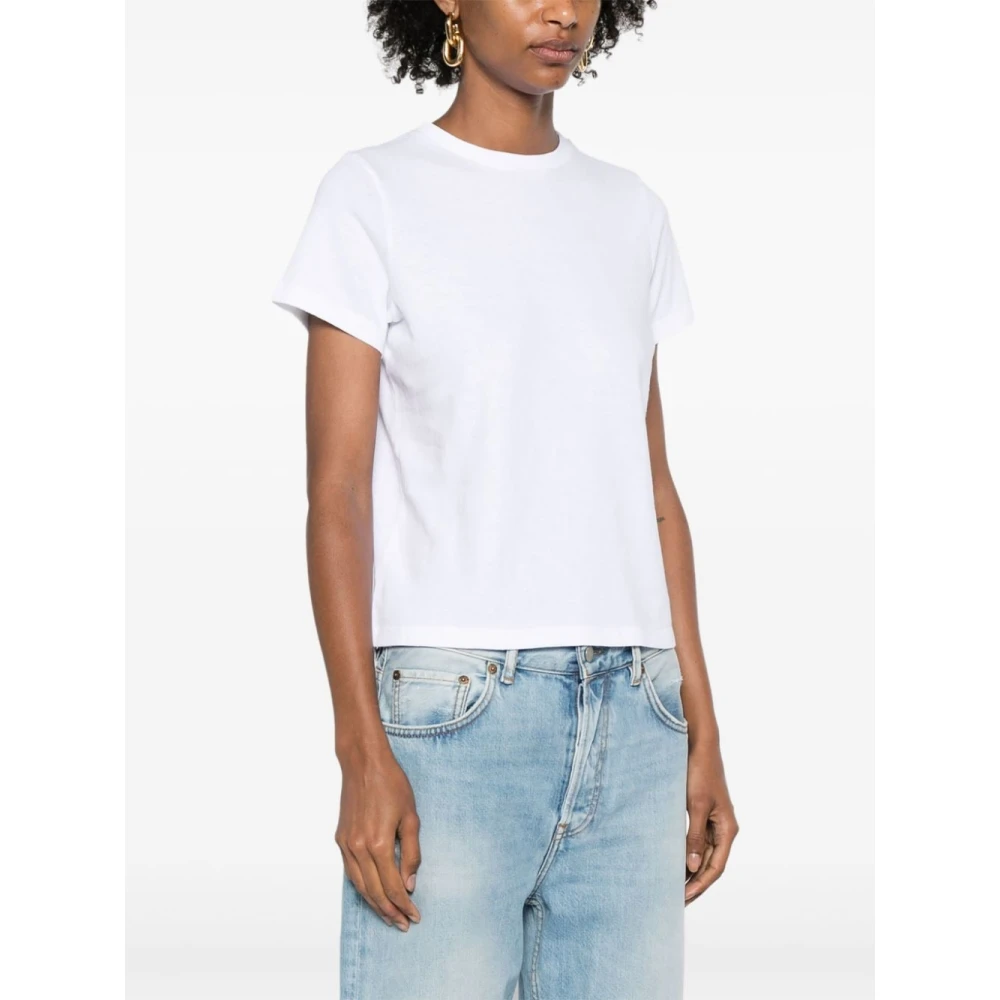 Khaite Wit Katoenen Crew Neck T-Shirt White Dames