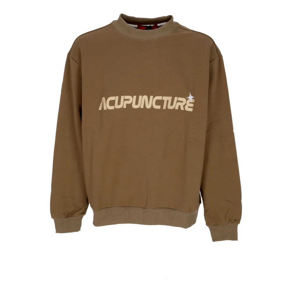 Acupuncture Khaki Shadow Bear Crewneck Sweatshirt Green Heren