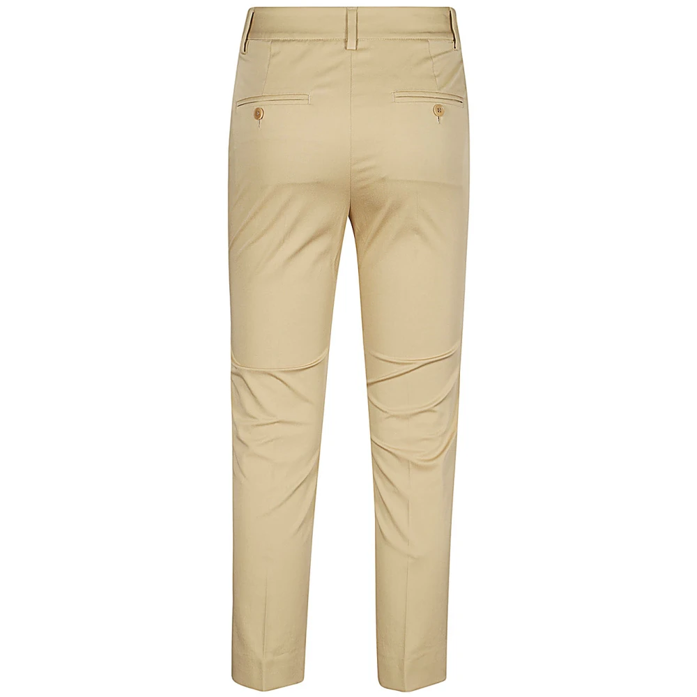 Max Mara Weekend Beige Katoenen Sigaretbroek Beige Dames