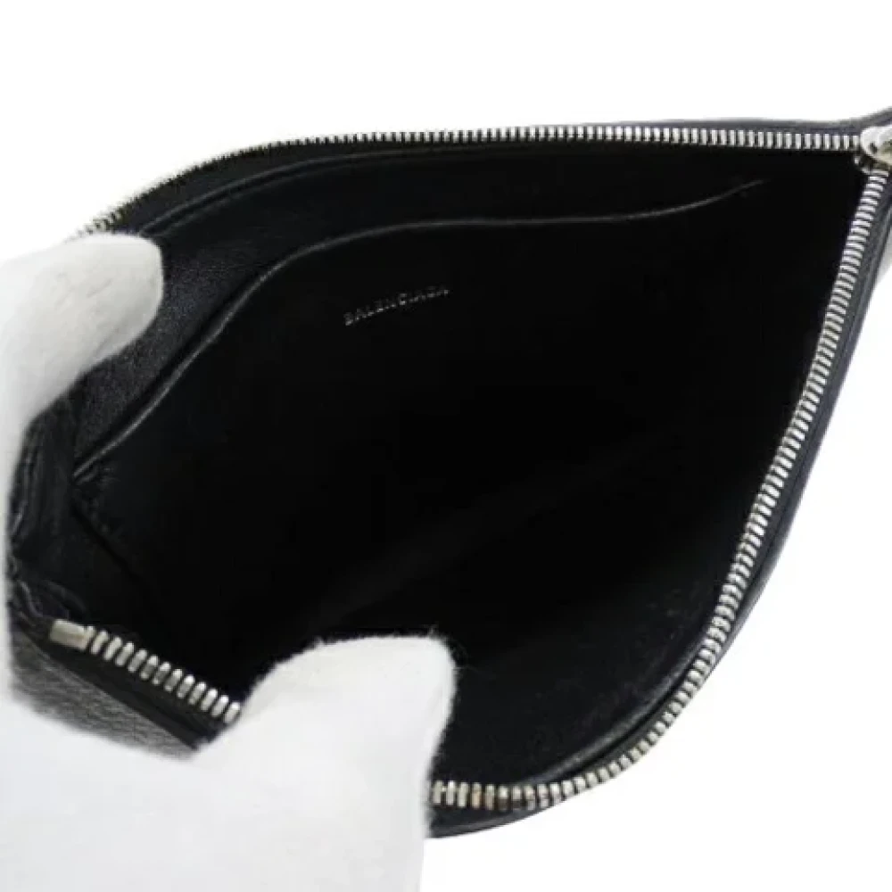 Balenciaga Vintage Pre-owned Leather clutches Black Dames