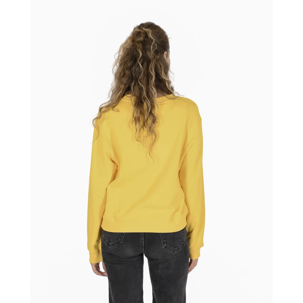 Love Moschino Gele Katoenen Sweatshirt Yellow Dames
