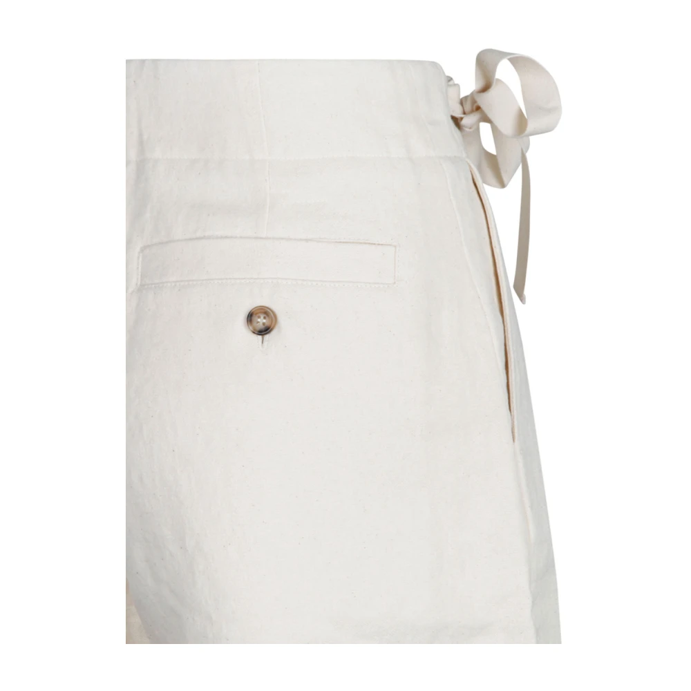 JW Anderson Crème Bermuda Shorts Trekkoord Taille Beige Dames