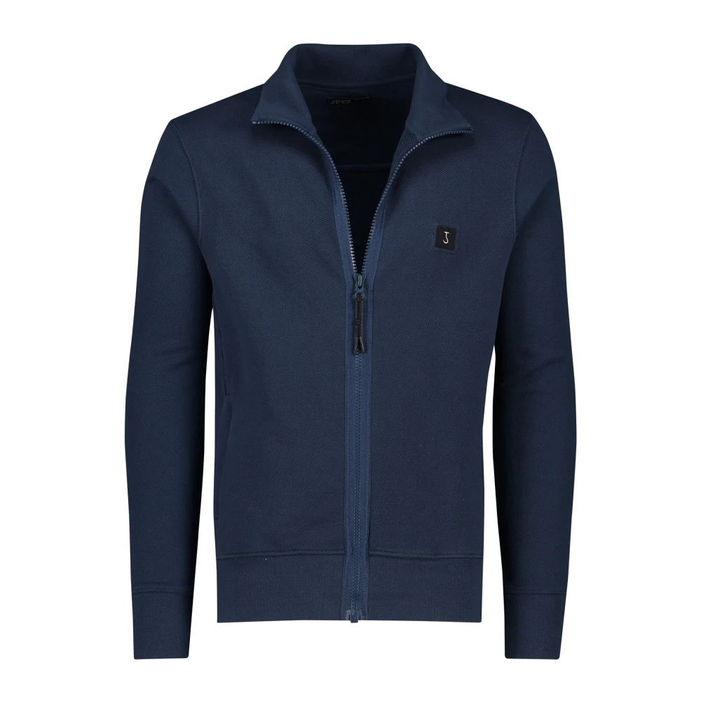Butcher of Blue Blauw Vest met Rits Blue Heren