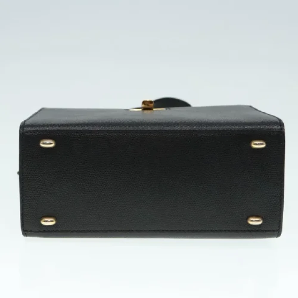 Celine Vintage Pre-owned Leather handbags Black Dames
