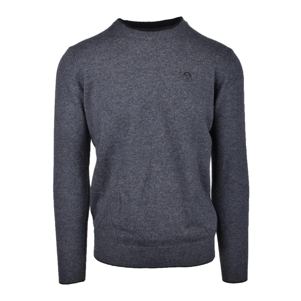 North Sails Zachte Gebreide Trui Mix Cashmere Viscose Gray Heren