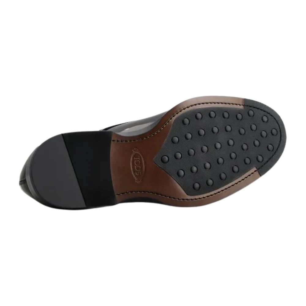 TOD'S Elegante leren platte schoenen voor heren Black Heren