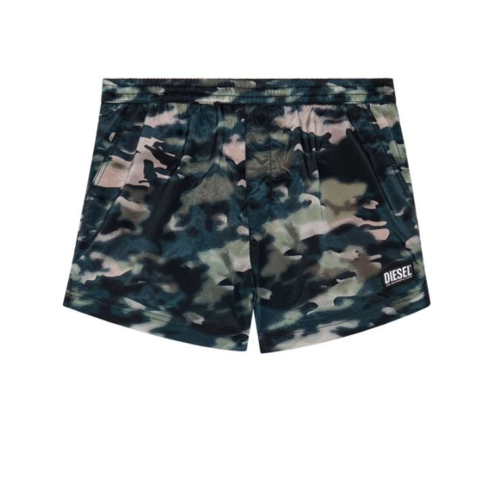 Diesel Mannelijk Zwart Badmode Heren, M, Nylon, Crinkled Nylon Zwemshorts