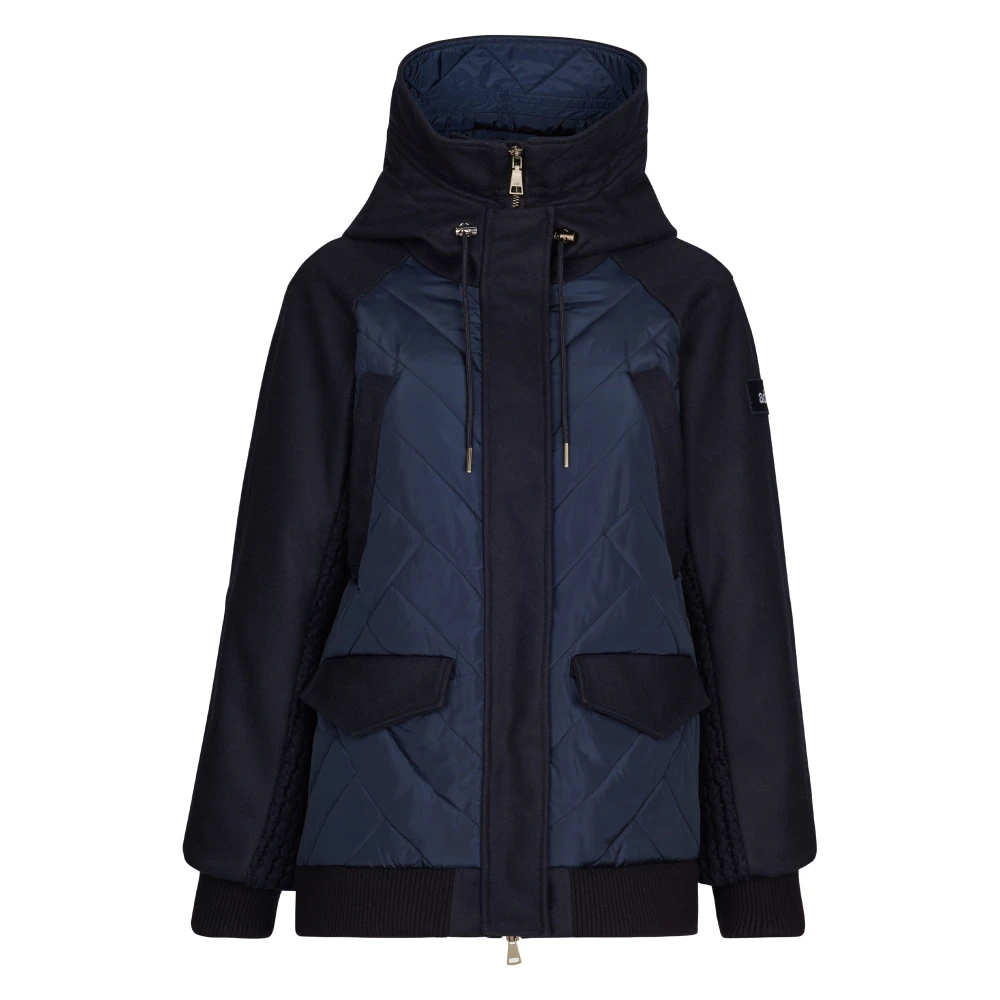 Add Gewatteerde Hoodie Jas in Pacific Blauw Blue Dames