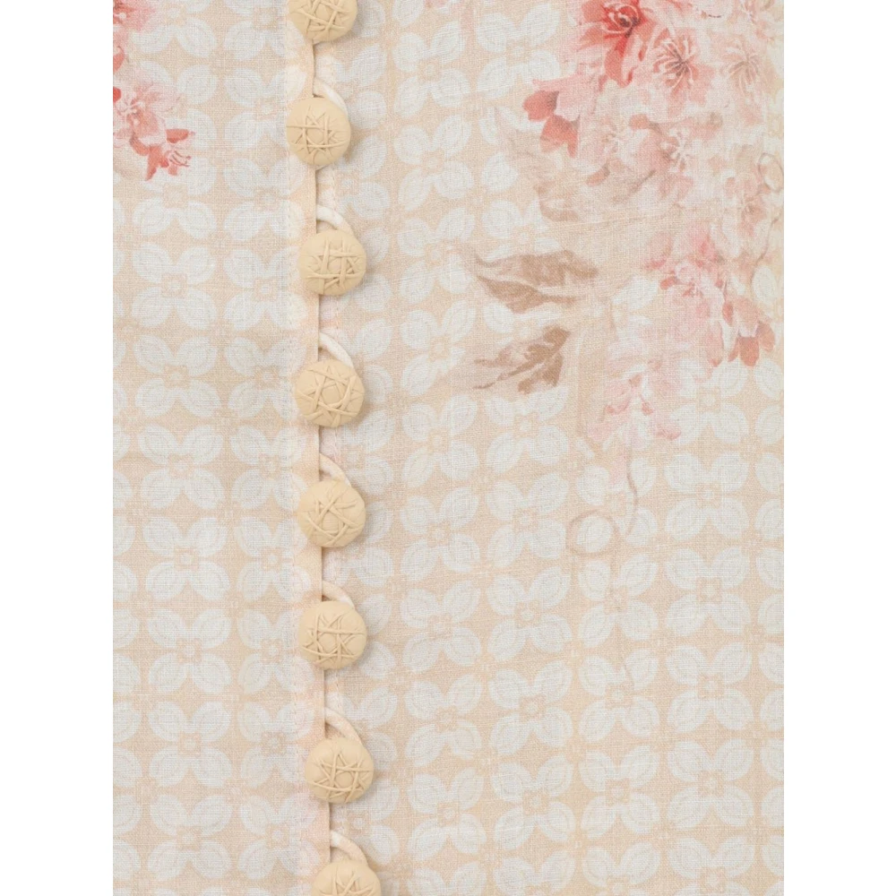 Zimmermann Witte Kant Bloemenoverhemd Multicolor Dames