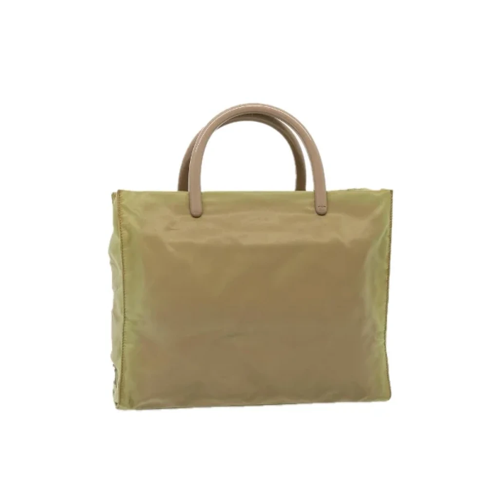 Prada Vintage Pre-owned Nylon handbags Green Dames