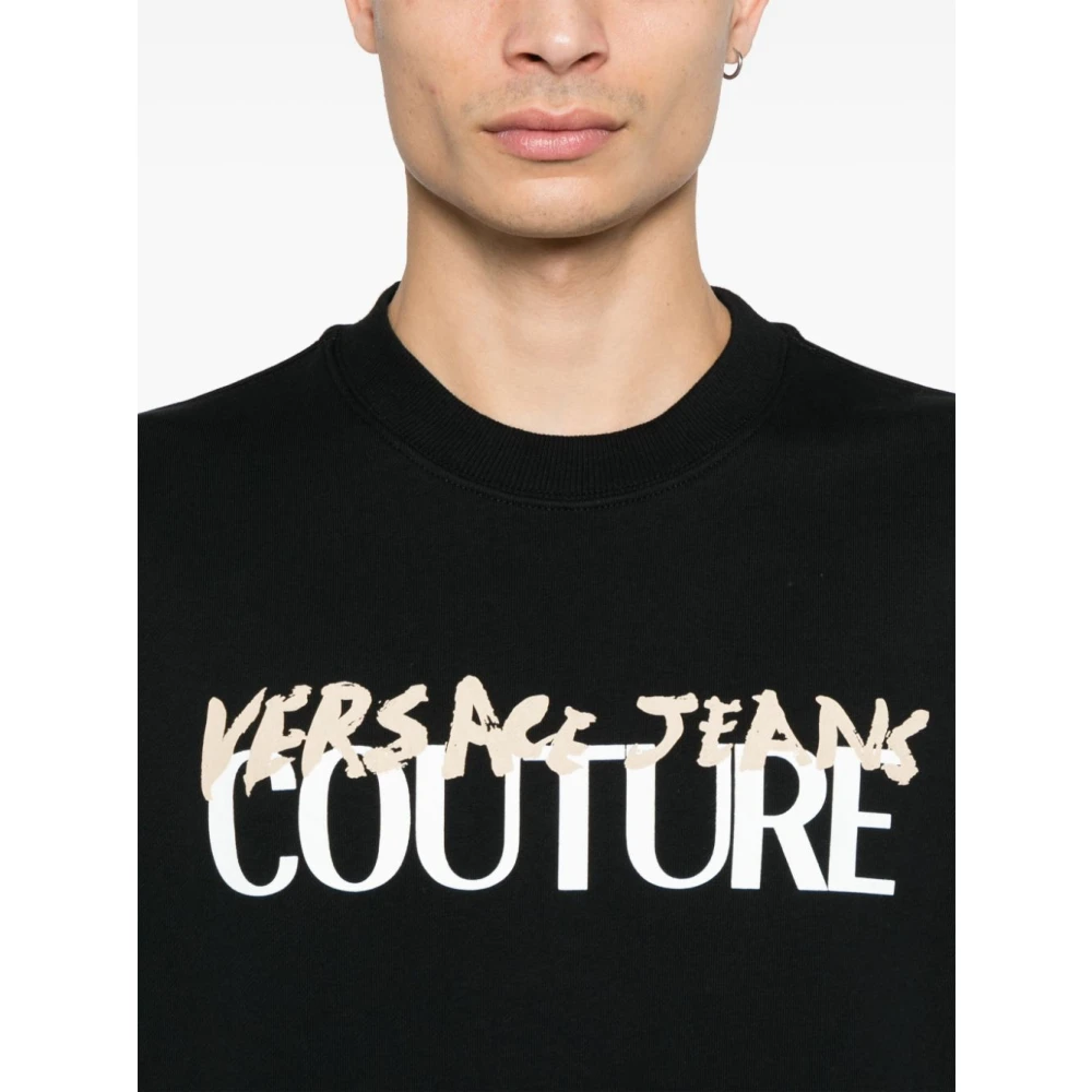 Versace Jeans Couture Stijlvolle Nero Sweatshirt voor Mannen Black Heren