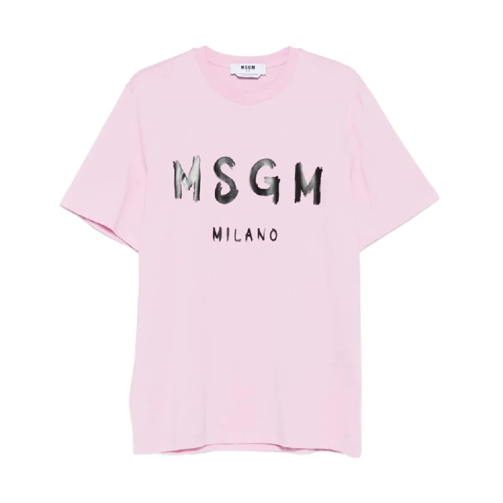 Msgm - Tops > T-Shirts - Pink - Msgm - Modalova