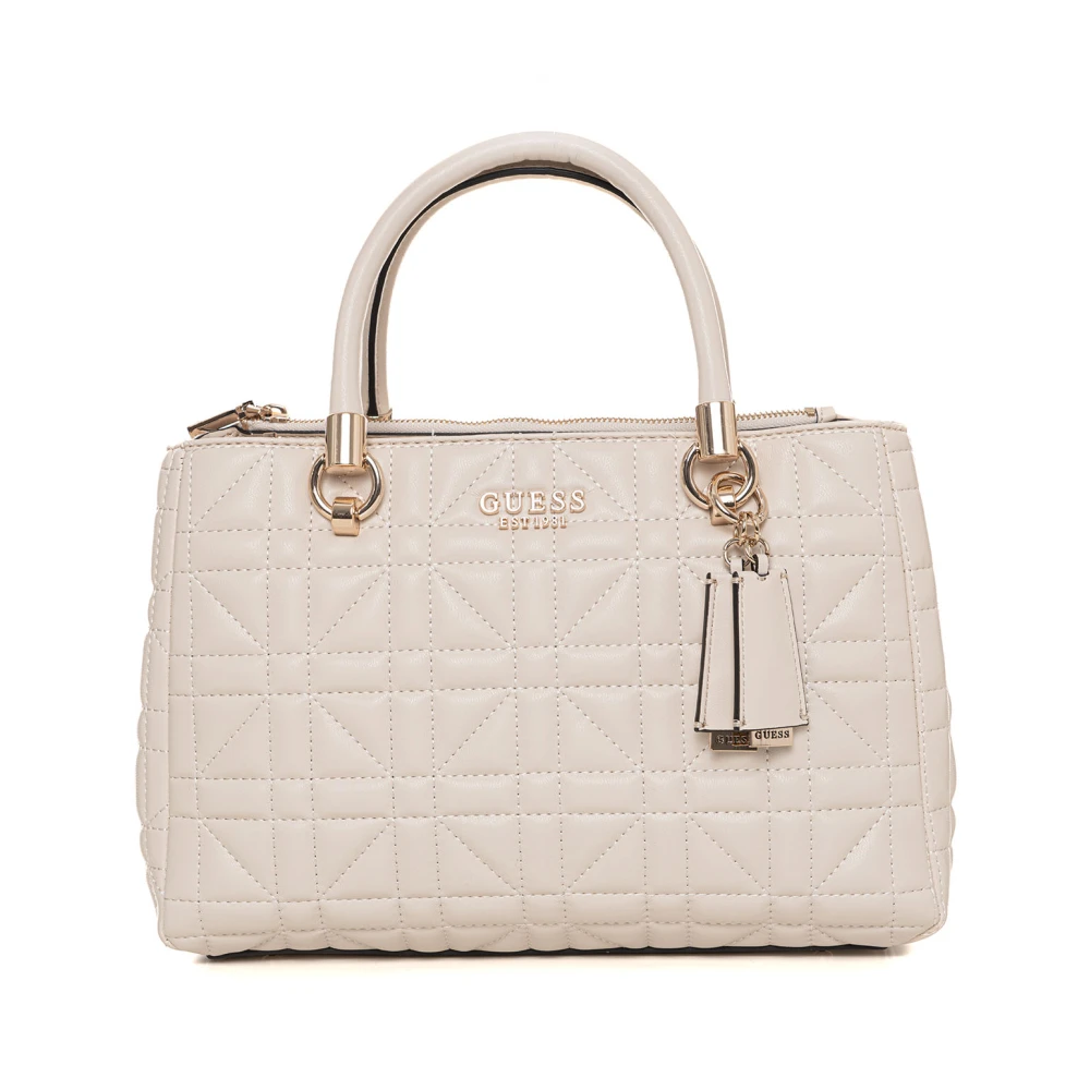 Guess Gewatteerde Medium Tas met Afneembare Band Beige Dames