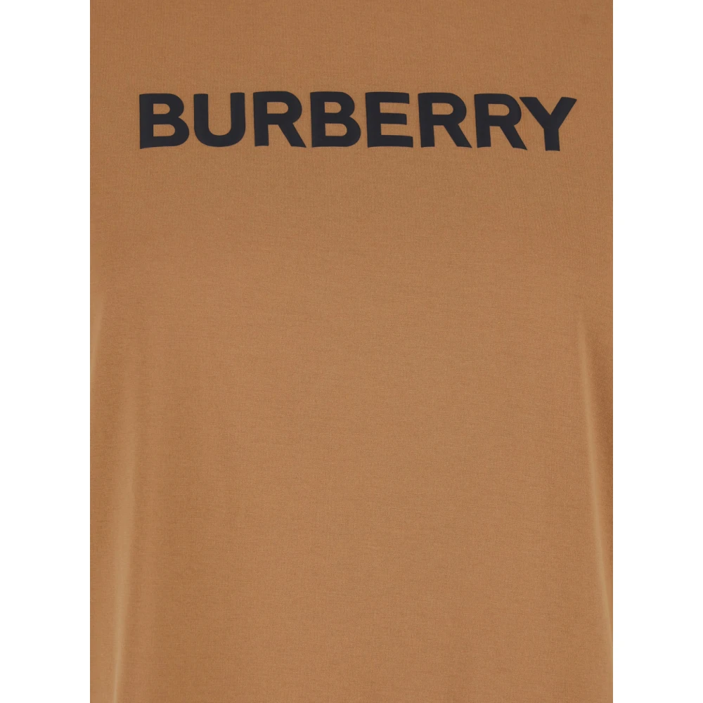 Burberry Logo Print Beige T-Shirt Polos Brown Dames