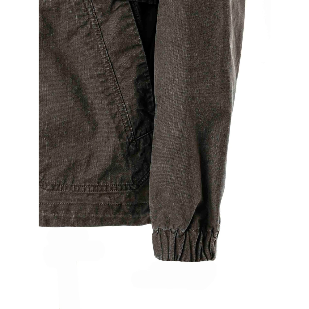 Stone Island Gerecyclede Katoenmix Blouson Jas Gray Heren